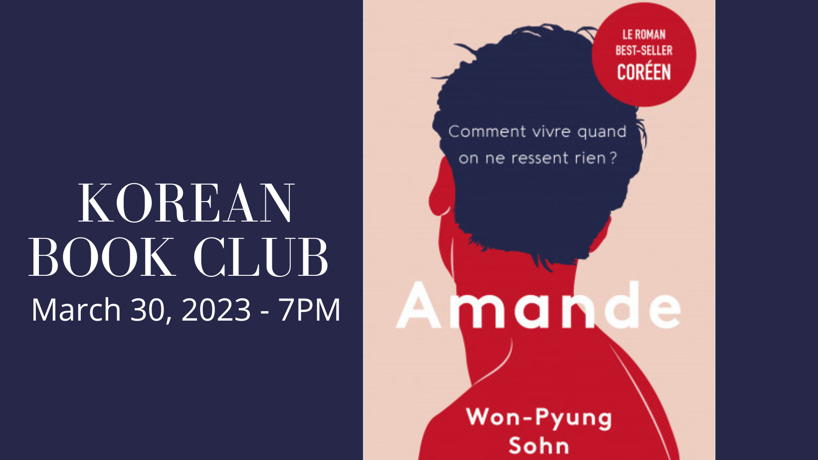 Club de lecture coréen – '' Amande '', de Won-Pyung Sohn
