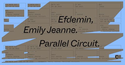 NITE 037: Efdemin + Emily Jeanne + Parallel Circuit