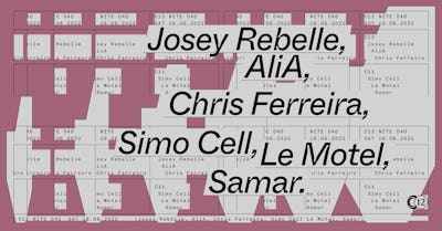 NITE 040: Josey Rebelle + AliA + Chris Ferreira + Simo Cell + Le Motel + Samar