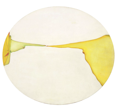 Huguette Caland, Nous deux, 1972. Oil on Canvas, 67.9 X 77.5 cm. Private Collection.